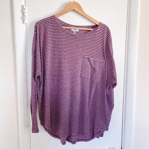 Old Navy Raspberry Striped Top